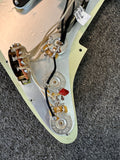 Pre-Wired Stratocaster Pickguard Lindy Fralin Blues Special PUs CTS Pots Mint Green