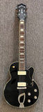 Guild Aristocrat M75 - Black Hollowbody Electric Guitar - Ebony Board w/ Case
