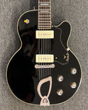 Guild Aristocrat M75 - Black Hollowbody Electric Guitar - Ebony Board w/ Case