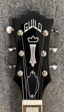 Guild Aristocrat M75 - Black Hollowbody Electric Guitar - Ebony Board w/ Case