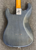 Homer T Sonic "S" Style Boutique Hardtail Electric Guitar - Transparent Sapphire Blue