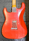 Homer T Sonic "S" Style Boutique Electric Guitar Coral Red - Ebony Fingerboard