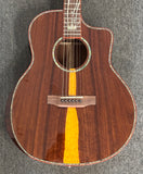 Zaar Z420SE All Solid Santos Rosewood Series Aco/Ele Guitar with Case