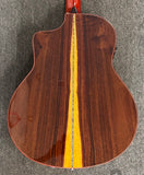 Zaar Z420SE All Solid Santos Rosewood Series Aco/Ele Guitar with Case