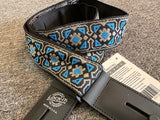 Lock-It Straps 2" Vintage Retro Series Jacquard Strap-Blue/Black/Gray (LIS-067)