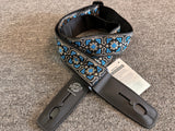 Lock-It Straps 2" Vintage Retro Series Jacquard Strap-Blue/Black/Gray (LIS-067)