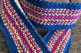 Henry Heller 2" Woven Guitar Strap Peruvian Blue/Fuchsia/Yellow HPRU-02