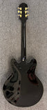Epiphone Sheraton-II EB with Duncan Phat Cat P-90s-Black w Gold Hardware-Epi Case
