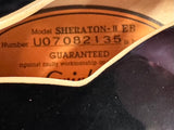 Epiphone Sheraton-II EB with Duncan Phat Cat P-90s-Black w Gold Hardware-Epi Case