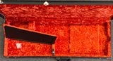 G&G Deluxe Strat/Tele Case - Black/BRICK ORANGE Poodle Interior-with Fender Logo