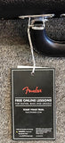 G&G Deluxe Strat/Tele Case - Black/BRICK ORANGE Poodle Interior-with Fender Logo