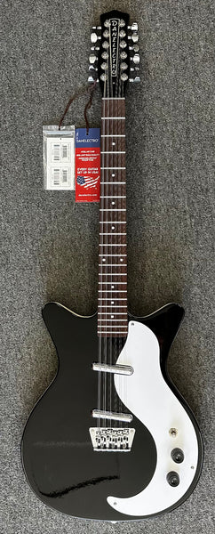 Danelectro 12SDC 12-String (Black with White Pickguard)