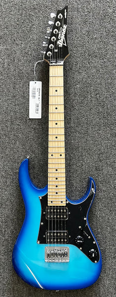 Ibanez GRGM21M-BLT Mini Electric Guitar in Blue Burst