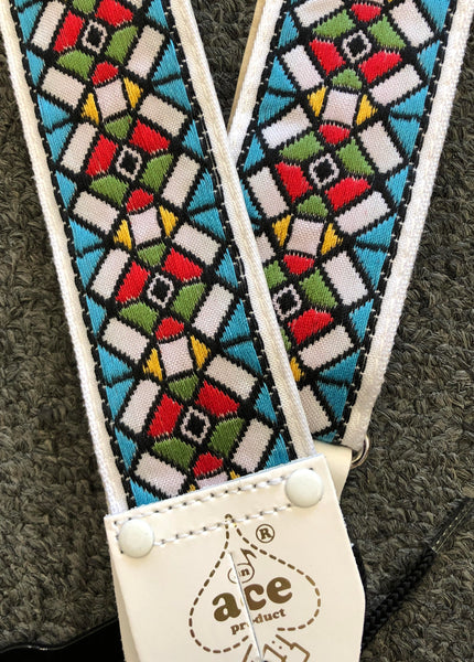 Ace Guitar Strap - Stained Glass Blue