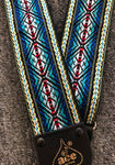 Ace Guitar Strap - Blue Green Red