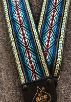 Ace Guitar Strap - Blue Green Red
